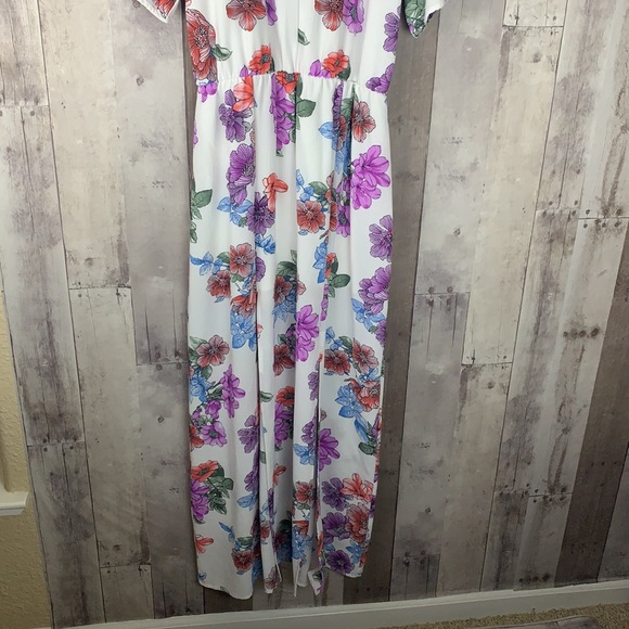 Crystal Sky flower open back maxi dress size 7 - Picture 3 of 11